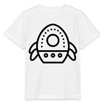 fliegende Untertasse - Stanley/Stella Kinder T-Shirt MINI CREATOR  - Weiß - Vorne - Maike (125cm)