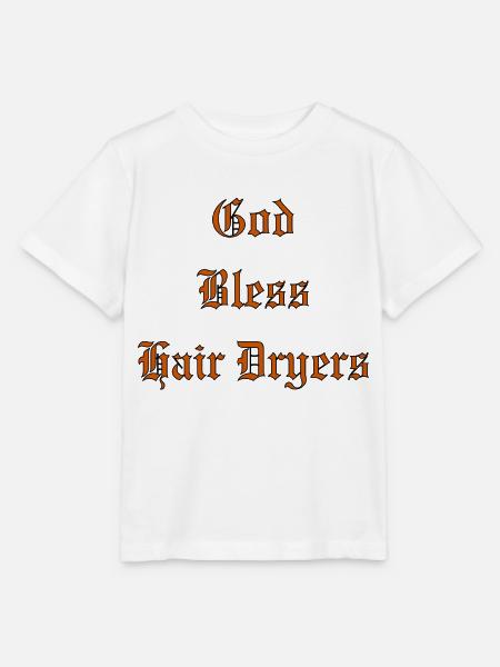 GodBlessHairDryers - Stanley/Stella Kinder T-Shirt MINI CREATOR - Weiß