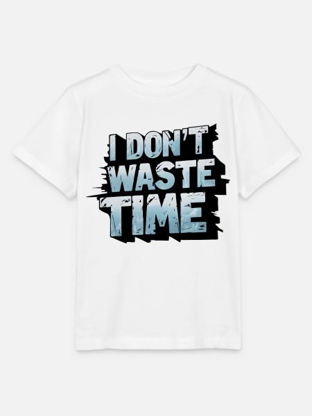 Ich verschwende keine Zeit - Stanley/Stella Kinder T-Shirt MINI CREATOR - Weiß