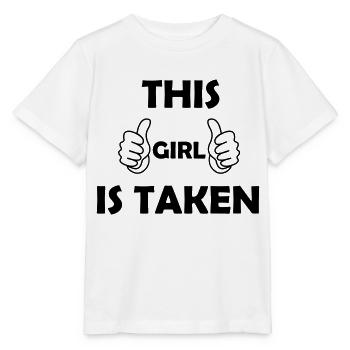 this girl is taken - Stanley/Stella MINI CREATOR Kids’ T-Shirt - white - Front - Maike (125cm)