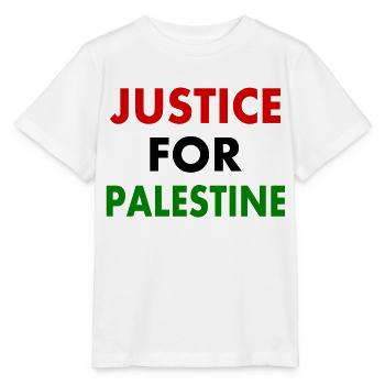 Justice for palestine - Stanley/Stella MINI CREATOR Kids’ T-Shirt - white - Front - Maike (125cm)
