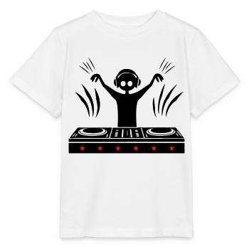DJ Turntables Disc Jockey - Stanley/Stella Kinder T-Shirt MINI CREATOR  - Weiß - Vorne - Maike (125cm)