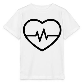battement de coeur - T-shirt bio MINI CREATOR Stanley/Stella Enfant - blanc - Devant - Maike (125cm)