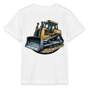Bulldozer grand - T-shirt bio MINI CREATOR Stanley/Stella Enfant - blanc - Devant - Maike (125cm)