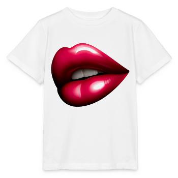 Pretty Red Mouth - Red Lip - T-shirt bio MINI CREATOR Stanley/Stella Enfant - blanc - Devant - Maike (125cm)