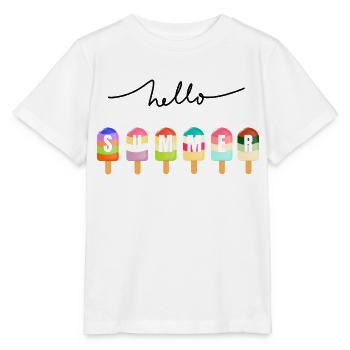 Hello Summer - Stanley/Stella MINI CREATOR Kids’ T-Shirt - white - Front - Maike (125cm)