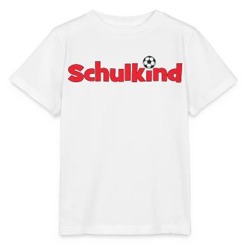 Schulkind Fußball Rot Einschulung 2026 - Stanley/Stella Kinder T-Shirt MINI CREATOR  - Weiß - Vorne - Maike (125cm)