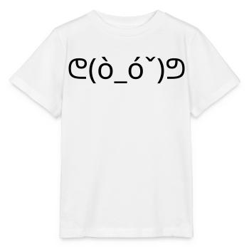 Émote Muscle ᕦ(ò_ó ˇ)ᕤ Kaomoji Fort - T-shirt bio MINI CREATOR Stanley/Stella Enfant - blanc - Devant - Maike (125cm)