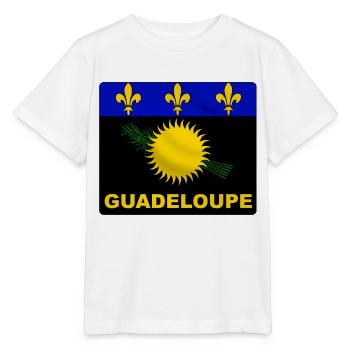 Guadeloupe Flagge - Stanley/Stella Kinder T-Shirt MINI CREATOR  - Weiß - Vorne - Maike (125cm)