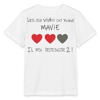Les Jeux Vidéo Ont Ruiné Ma Vie - T-shirt bio MINI CREATOR Stanley/Stella Enfant - blanc - Devant - Maike (125cm)