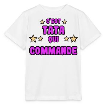 C'est tata qui commande - T-shirt bio MINI CREATOR Stanley/Stella Enfant - blanc - Devant - Maike (125cm)