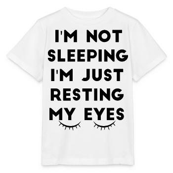 Je ne dors pas, je ne fais que reposer mes yeux - T-shirt bio MINI CREATOR Stanley/Stella Enfant - blanc - Devant - Maike (125cm)