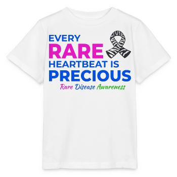 Sensibilisation aux maladies rares de Precious Heartbeats - T-shirt bio MINI CREATOR Stanley/Stella Enfant - blanc - Devant - Maike (125cm)