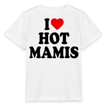 I love hot mamis - T-shirt bio MINI CREATOR Stanley/Stella Enfant - blanc - Devant - Maike (125cm)