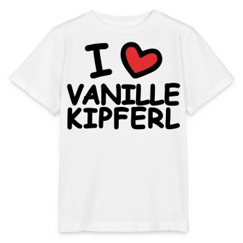 J’adore les croissants à la vanille - T-shirt bio MINI CREATOR Stanley/Stella Enfant - blanc - Devant - Maike (125cm)