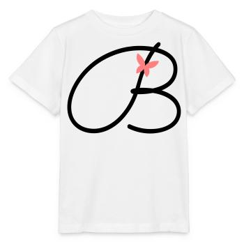 Buchstabe B Anfangsbuchstabe Schmetterling - Stanley/Stella Kinder T-Shirt MINI CREATOR  - Weiß - Vorne - Maike (125cm)