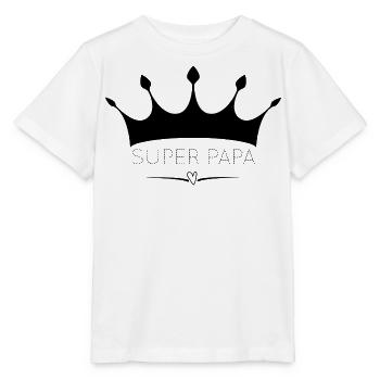 Super-Papa - Stanley/Stella Kinder T-Shirt MINI CREATOR  - Weiß - Vorne - Maike (125cm)