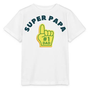 Super-Papa - Stanley/Stella Kinder T-Shirt MINI CREATOR  - Weiß - Vorne - Maike (125cm)