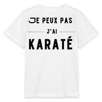 humorvolles Geschenk Ich kann nicht Karate - Stanley/Stella Kinder T-Shirt MINI CREATOR  - Weiß - Vorne - Maike (125cm)