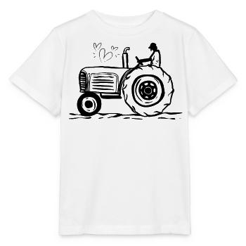 Tractor / tractor / tractor - Stanley/Stella MINI CREATOR Kids’ T-Shirt - white - Front - Maike (125cm)