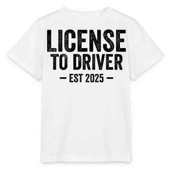 New Driver 2025 Teen Boys Male Driver License - Stanley/Stella MINI CREATOR Kids’ T-Shirt - white - Front - Maike (125cm)