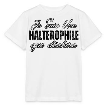 halterophile qui déchire - T-shirt bio MINI CREATOR Stanley/Stella Enfant - blanc - Devant - Maike (125cm)