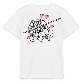 Tricot Tricot Crochet Tricoteur - T-shirt bio MINI CREATOR Stanley/Stella Enfant - blanc - Devant - Maike (125cm)