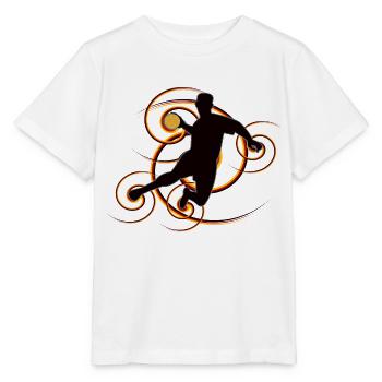 conception de Handball (Allemagne, vertèbres) - T-shirt bio MINI CREATOR Stanley/Stella Enfant - blanc - Devant - Maike (125cm)