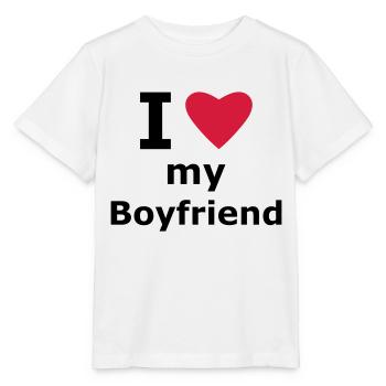 I love my boyfriend - Stanley/Stella Kinder T-Shirt MINI CREATOR  - Weiß - Vorne - Maike (125cm)