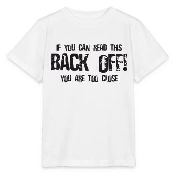 Back Off! - Stanley/Stella Kinder-T-shirt MINI CREATOR  - wit - Voor - Maike (125cm)