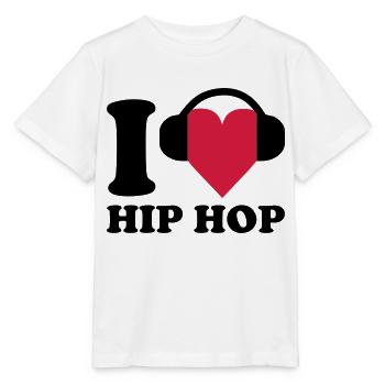 I love Music - Hip Hop - Stanley/Stella Kinder T-Shirt MINI CREATOR  - Weiß - Vorne - Maike (125cm)