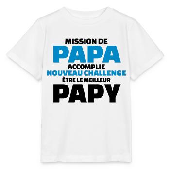 nouveau challenge être le meilleur papy - T-shirt bio MINI CREATOR Stanley/Stella Enfant - blanc - Devant - Maike (125cm)