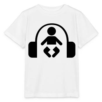 baby headphone music - T-shirt bio MINI CREATOR Stanley/Stella Enfant - blanc - Devant - Maike (125cm)