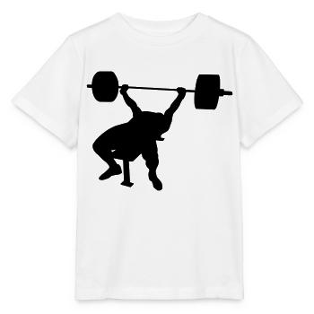 Bankdrücken start - Stanley/Stella Kinder T-Shirt MINI CREATOR  - Weiß - Vorne - Maike (125cm)