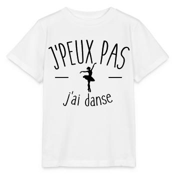 Je peux pas j'ai danse - T-shirt bio MINI CREATOR Stanley/Stella Enfant - blanc - Devant - Maike (125cm)