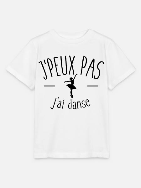 Je peux pas j'ai danse - T-shirt bio MINI CREATOR Stanley/Stella Enfant - blanc