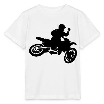 Motocross Bike Whip - Stanley/Stella MINI CREATOR Kids’ T-Shirt - white - Front - Maike (125cm)