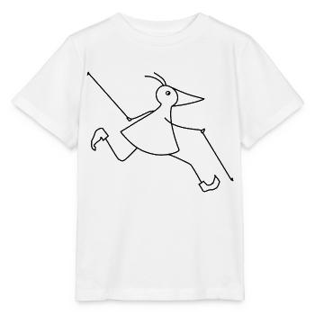 Walker-RUNNY-mit-Stöcken - Stanley/Stella Kinder T-Shirt MINI CREATOR  - Weiß - Vorne - Maike (125cm)