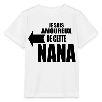 je suis amoureux de cette nana - T-shirt bio MINI CREATOR Stanley/Stella Enfant - blanc - Devant - Maike (125cm)