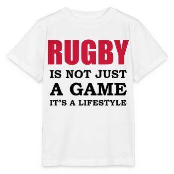 rugby style - Stanley/Stella MINI CREATOR Kids’ T-Shirt - white - Front - Maike (125cm)