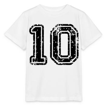 10 - Nummer - Stanley/Stella Kinder T-Shirt MINI CREATOR  - Weiß - Vorne - Maike (125cm)