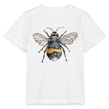 Bee Happy - Stanley/Stella MINI CREATOR Kids’ T-Shirt - white - Front - Maike (125cm)