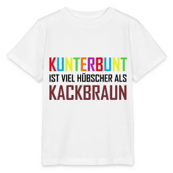 Contre le racisme | Nazis Liens Antifa idées cadeaux - T-shirt bio MINI CREATOR Stanley/Stella Enfant - blanc - Devant - Maike (125cm)
