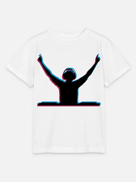3D Effekt DJ - Stanley/Stella Kinder T-Shirt MINI CREATOR  - Weiß