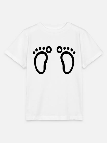 Fußabdrücke - Stanley/Stella Kinder T-Shirt MINI CREATOR - Weiß