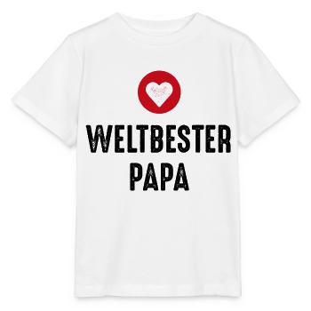 Weltbester Papa - Stanley/Stella Kinder T-Shirt MINI CREATOR  - Weiß - Vorne - Maike (125cm)