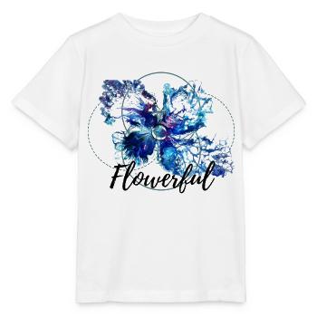 Flowerful Blüte - Stanley/Stella Kinder T-Shirt MINI CREATOR  - Weiß - Vorne - Maike (125cm)