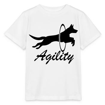 Agilité de chien de chien - T-shirt bio MINI CREATOR Stanley/Stella Enfant - blanc - Devant - Maike (125cm)