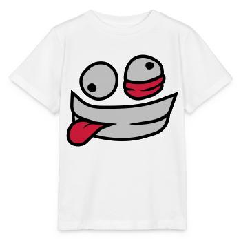 Verrücktes Gesicht wahnsinnig - Stanley/Stella Kinder T-Shirt MINI CREATOR  - Weiß - Vorne - Maike (125cm)