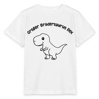 Großer Brudersaurus Rex v1 - Stanley/Stella Kinder T-Shirt MINI CREATOR  - Weiß - Vorne - Maike (125cm)